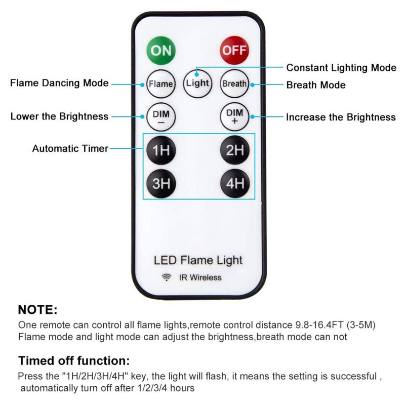 CFGROW LED Flame Effect Light, USB Rechargeable Outdoor Flame Table Lamp Waterproof Dimmable 4 Modes Lantern with Gravity Sensing Effect IR Wireless Remote&Timer, For Halloween Room Party Bar Decor - Image 4